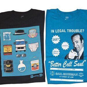 2 Pack Breaking Bad Short Sleeve t Shirts -Size Small -NEW